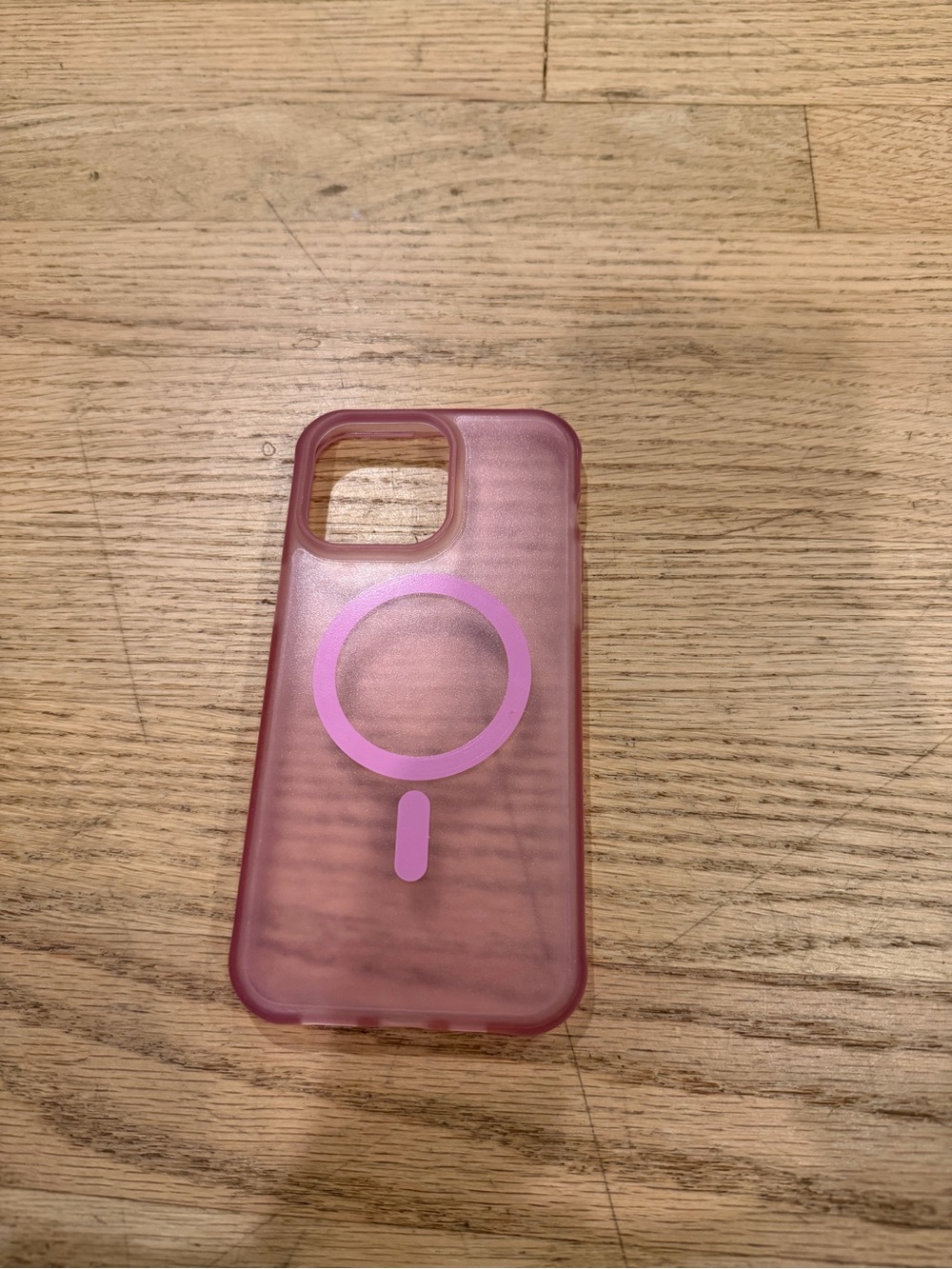 iPhone 15 pro max Pink MagSafe-Compatible Clear Phone Case